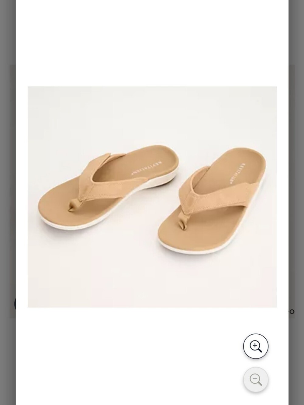 Revitalign Womens Orthotic Thong Sandals Yumi Adjustable Tan Sz 9 NWT $60